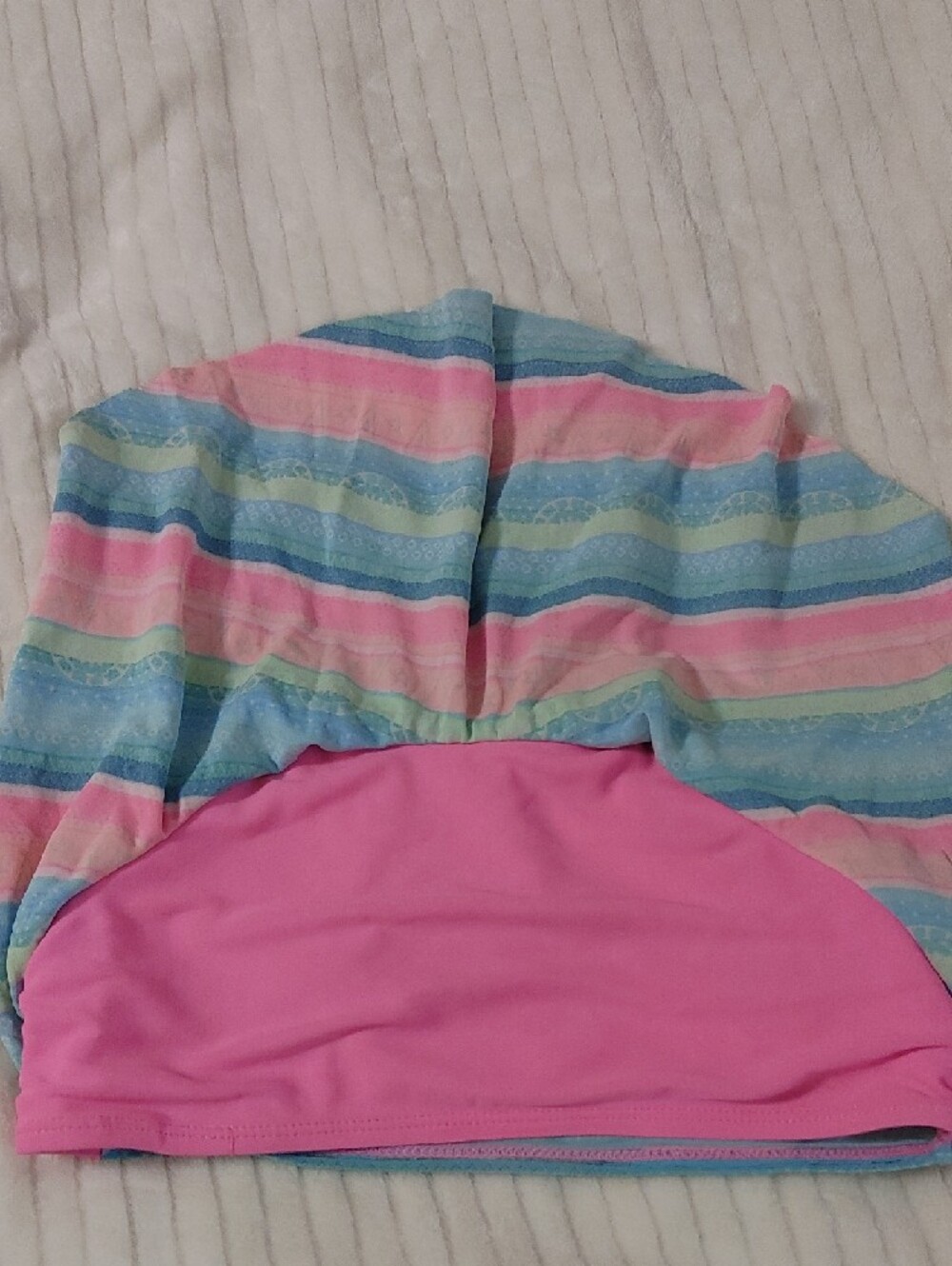 Arizona Jean Company Multicolor Striped Tank Top with Pink Straps - Picture 4 of 5
